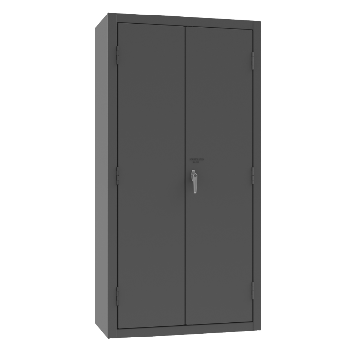Durham 3602-BLP-14-2S-1795 Cabinet, 14 Gauge, 2 Shelves, 14 Red Bins, 36 X 18 X 72