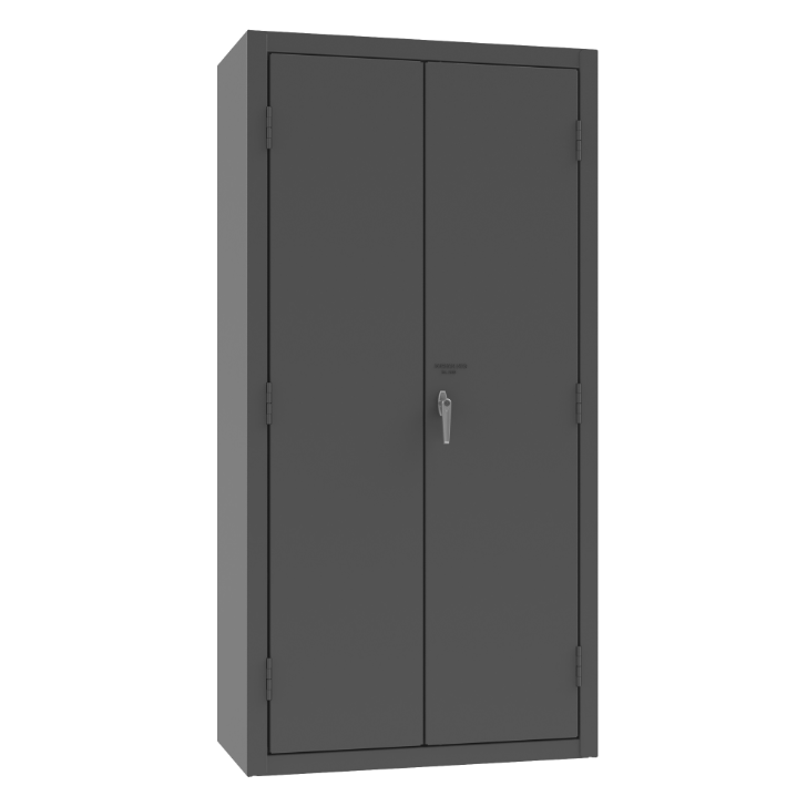 Durham 3602-BLP-14-2S-5295 Cabinet, 14 Gauge, 2 Shelves, 14 Blue Bins, 36 X 18 X 72