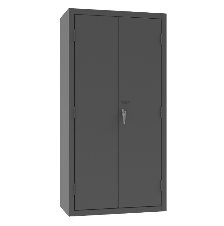 Durham 3602-BLP-36-1795 Cabinet, 14 Gauge, 36 Red Bins, 36 X 18 X 72