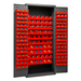 Durham 3603-156B-1795 Cabinet, 14 Gauge, 156 Red Bins, 36 X 18 X 84