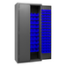 Durham 3603-156B-5295 Cabinet, 14 Gauge, 156 Blue Bins, 36 X 18 X 84
