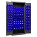 Durham 3603-156B-5295 Cabinet, 14 Gauge, 156 Blue Bins, 36 X 18 X 84
