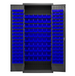 Durham 3603-156B-5295 Cabinet, 14 Gauge, 156 Blue Bins, 36 X 18 X 84