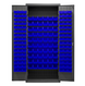 Durham 3603-156B-5295 Cabinet, 14 Gauge, 156 Blue Bins, 36 X 18 X 84