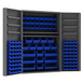 Durham DC48-114-6DS-5295 Cabinet, 14 Gauge, 6 Door Trays, 114 Blue Bins, 48 X 24 X 72
