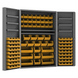 Durham DC48-114-6DS-95 Cabinet, 14 Gauge, 6 Door Trays, 114 Yellow Bins, 48 X 24 X 72