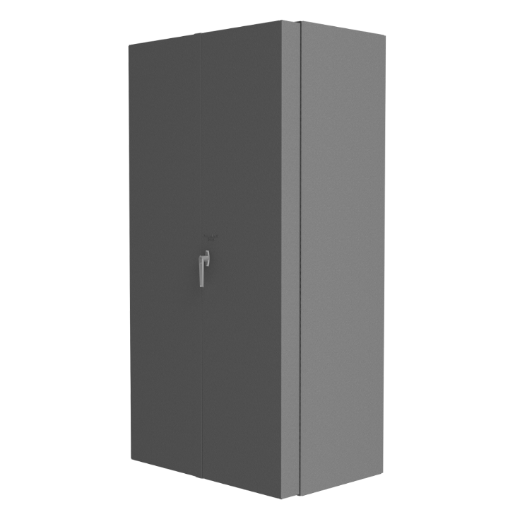 Durham DC48-114-6DS-95 Cabinet, 14 Gauge, 6 Door Trays, 114 Yellow Bins, 48 X 24 X 72