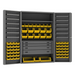 Durham DCBDLP694RDR-95 Cabinet, 14 Gauge, 4 Drawer, 2 Shelves, 12 Door Trays, 69 Yellow Bins, 48 X 24 X 72