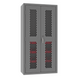 Durham EMDC36182S15B1795 Ventilated Cabinet, 14 Gauge, 2 Shelves, 15 Red Bins, 36 X 18 X 72