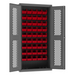 Durham EMDC361845B1795 Ventilated Cabinet, 14 Gauge, 45 Red Bins, 36 X 18 X 72
