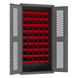 Durham EMDC361845B1795 Ventilated Cabinet, 14 Gauge, 45 Red Bins, 36 X 18 X 72