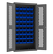 Durham EMDC361845B5295 Ventilated Cabinet, 14 Gauge, 45 Blue Bins, 36 X 18 X 72
