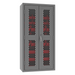 Durham EMDC-361872-30B-1795 Ventilated Cabinet, 14 Gauge, 30 Red Bins, 36 X 18 X 72