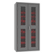 Durham EMDC-361872-30B-1795 Ventilated Cabinet, 14 Gauge, 30 Red Bins, 36 X 18 X 72