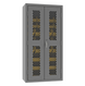 Durham EMDC-361872-30B-95 Ventilated Cabinet, 14 Gauge, 30 Yellow Bins, 36 X 18 X 72