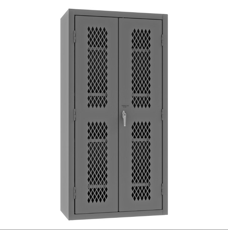 Durham EMDC-361872-95 Ventilated Shelves Cabinet, 14 Gauge, 4 Shelves, 36 X 18 X 72