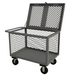 Durham 4STHC-EX-3048-6MR-95 4 Sided Mesh Box Truck, Hinged Cover, 48 X 30