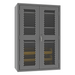Durham EMDC-482472-6B-3S-95 Ventilated Cabinet, 14 Gauge, 3 Shelves, 6 Yellow Bins, 48 X 24 X 72