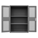 Durham EMDC-482472-PB-2S-95 Ventilated Pegboard Cabinet, 14 Gauge, 2 Shelves, 48 X 24 X 72