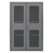 Durham EMDC-482472-PB-2S-95 Ventilated Pegboard Cabinet, 14 Gauge, 2 Shelves, 48 X 24 X 72