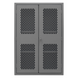 Durham EMDC-482472-PB-2S-95 Ventilated Pegboard Cabinet, 14 Gauge, 2 Shelves, 48 X 24 X 72