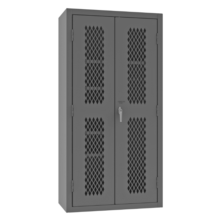Durham EMDCJC-361872-4S-95 Ventilated Shelves Cabinet, 14 Gauge, 5 Shelves, 36 X 18 X 72
