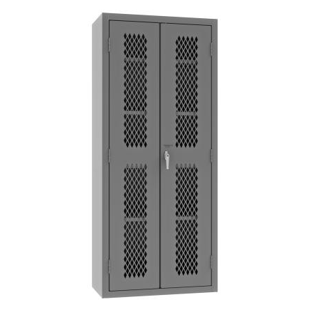 Durham EMDC-361884-95 Ventilated Shelves Cabinet, 14 Gauge, 4 Shelves, 36 X 18 X 84