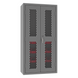 Durham EMDC36242S15B1795 Ventilated Cabinet, 14 Gauge, 2 Shelves, 15 Red Bins, 36 X 24 X 72