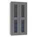 Durham EMDC36242S15B5295 Ventilated Cabinet, 14 Gauge, 2 Shelves, 15 Blue Bins, 36 X 24 X 72