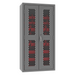 Durham EMDC-362472-30B-1795 Ventilated Cabinet, 14 Gauge, 30 Red Bins, 36 X 24 X 72