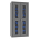 Durham EMDC-362472-30B-5295 Ventilated Cabinet, 14 Gauge, 30 Blue Bins, 36 X 24 X 72