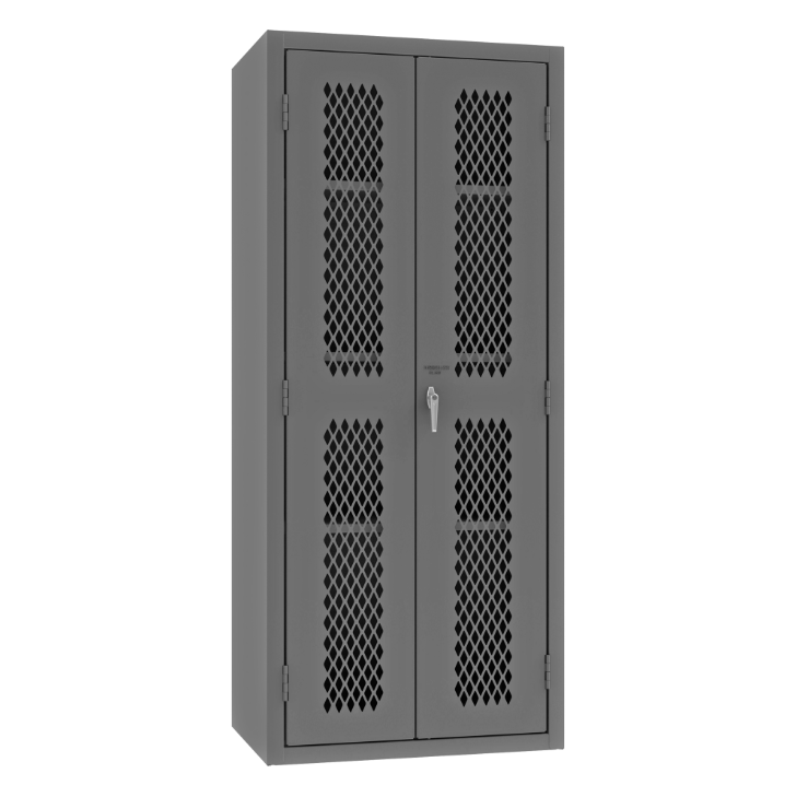 Durham EMDC-362484-95 Ventilated Shelves Cabinet, 14 Gauge, 3 Shelves, 36 X 24 X 84