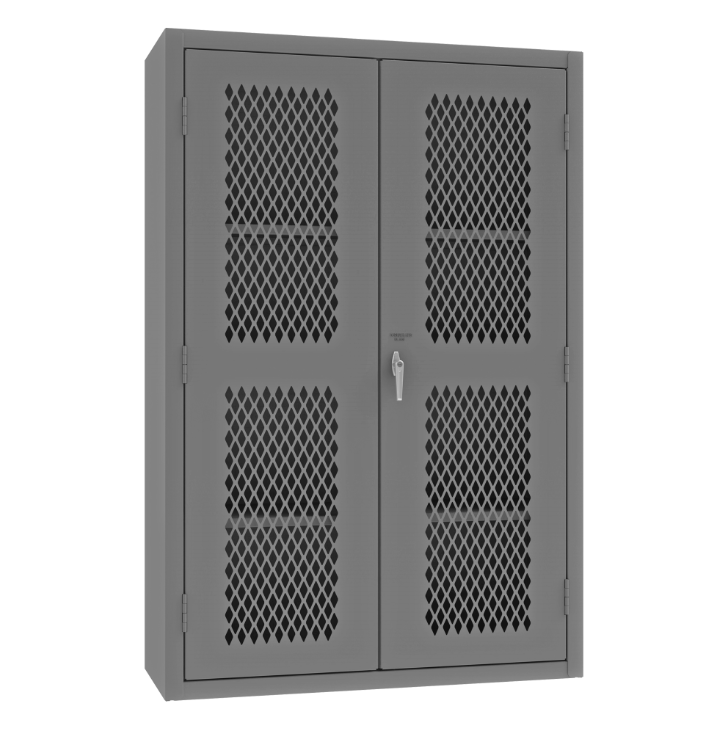 Durham EMDC-481872-95 Ventilated Shelves Cabinet, 14 Gauge, 3 Shelves, 48 X 18 X 72