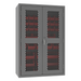 Durham EMDC-482472-42B-1795 Ventilated Cabinet, 14 Gauge, 42 Red Bins, 48 X 24 X 72