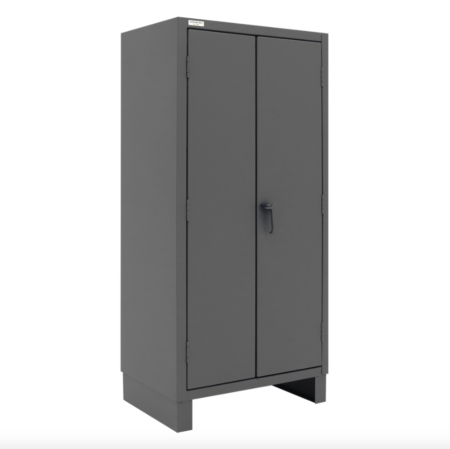 Durham HDC36-60-2S6D5295 Cabinet, 12 Gauge, 2 Shelves, 6 Door Shelves, 60 Blue Bins, 36 X 24 X 78