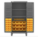 Durham HDC36-60-2S6D95 Cabinet, 12 Gauge, 2 Shelves, 6 Door Shelves, 60 Yellow Bins, 36 X 24 X 78