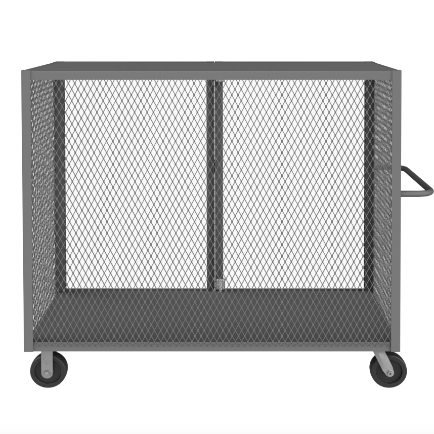 Durham HTL-3048-DD-95 Cage Truck, Low Deck, Pad Lockable, 30 X 48, 2000 Lbs. Capacity