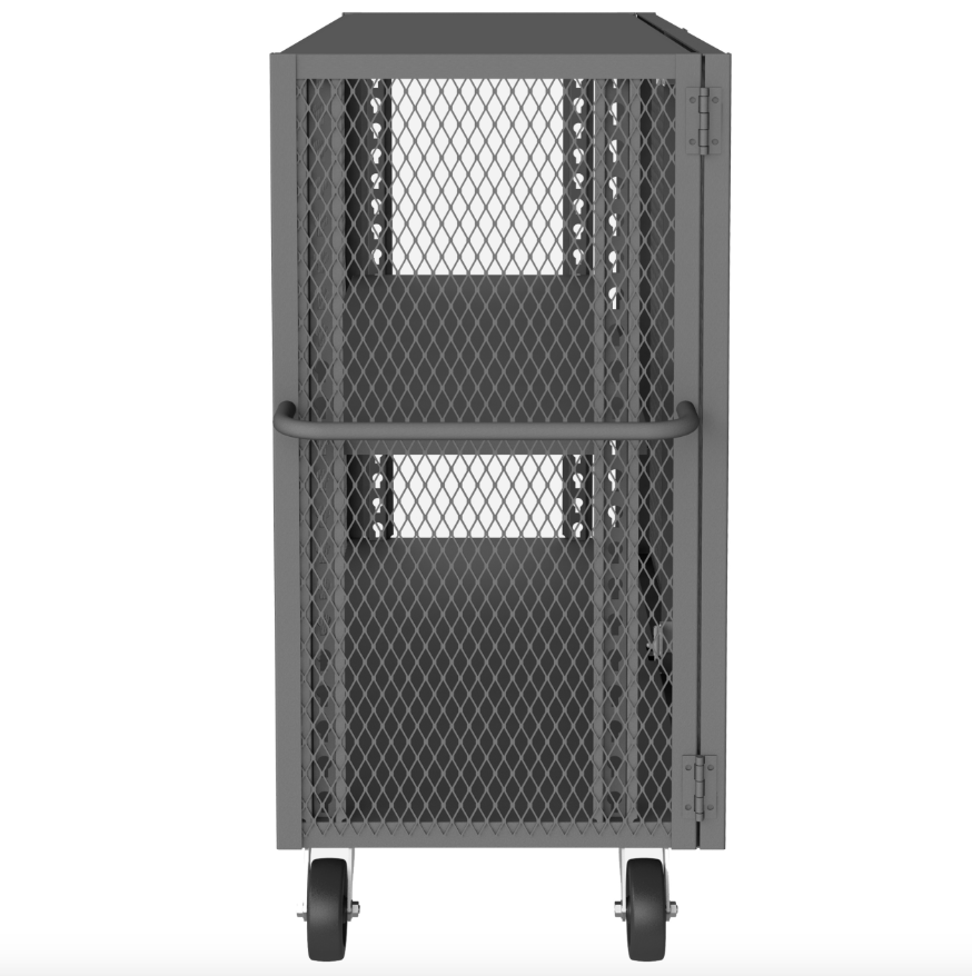 Durham HTL-3060-DD-1AS-95 Mesh Truck, 1 Adjustable Shelf, 30 X 60, 2000 Lbs. Capacity