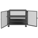 Durham HTL-3660-DD-2AS-95 Mesh Truck, 2 Adjustable Shelves, 36 X 60, 2000 Lbs. Capacity