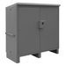 Durham JSC-602460-95 Job Site Cabinet, Lockable, 3 Shelves, 64-1/8 X 28-1/16 X 62-7/8