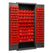 Durham 2603-156B-1795 Cabinet, 16 Gauge, 156 Red Bins, 36 X 18 X 84