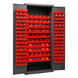 Durham 2603-156B-1795 Cabinet, 16 Gauge, 156 Red Bins, 36 X 18 X 84