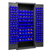 Durham 2603-156B-5295 Cabinet, 16 Gauge, 156 Blue Bins, 36 X 18 X 84