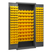 Durham 2603-156B-95 Cabinet, 16 Gauge, 156 Yellow Bins, 36 X 18 X 84