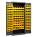 Durham 2603-156B-95 Cabinet, 16 Gauge, 156 Yellow Bins, 36 X 18 X 84