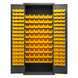 Durham 2603-156B-95 Cabinet, 16 Gauge, 156 Yellow Bins, 36 X 18 X 84
