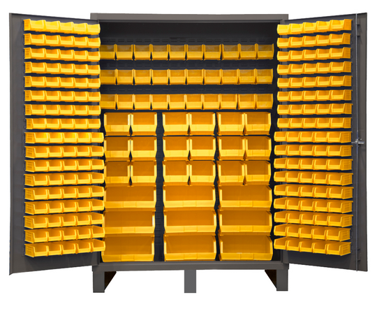Durham SSC-227-95 Cabinet, 14 Gauge , 227 Yellow Bins , 60 X 24 X 84